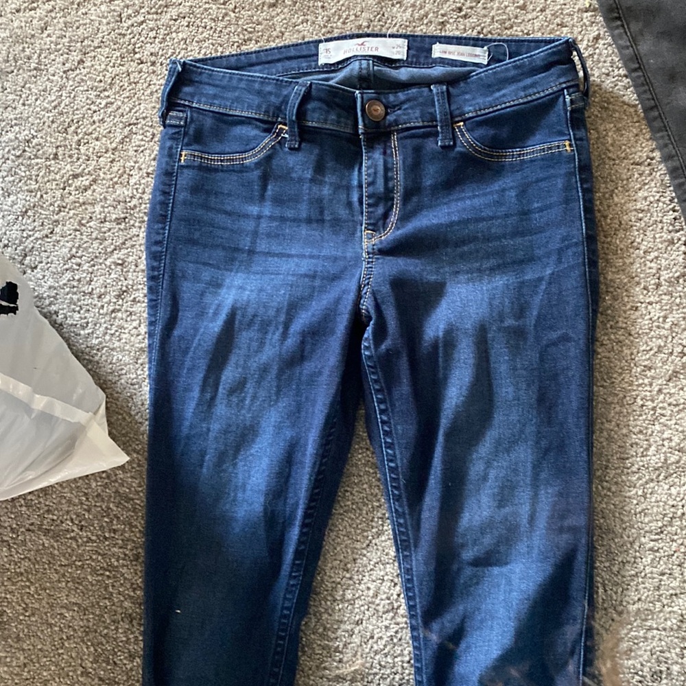 dark blue jeans low rise leggings never worn